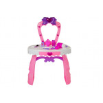 Kozmetický stolík so zrkadlom a príslušenstvom - ružový